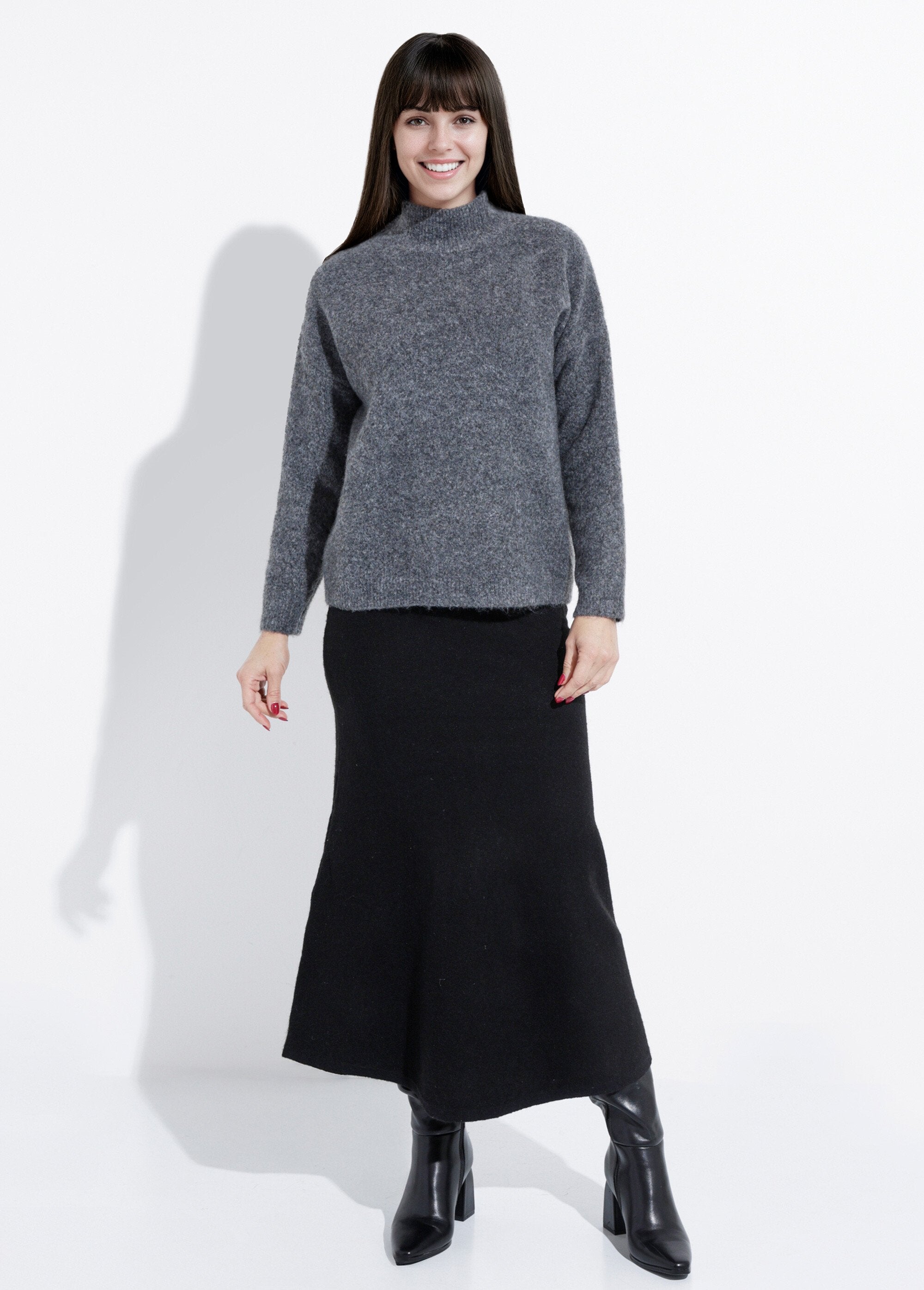 High-neck_sweater_in_fluffy_knit_Dark_gray_SF1_slim