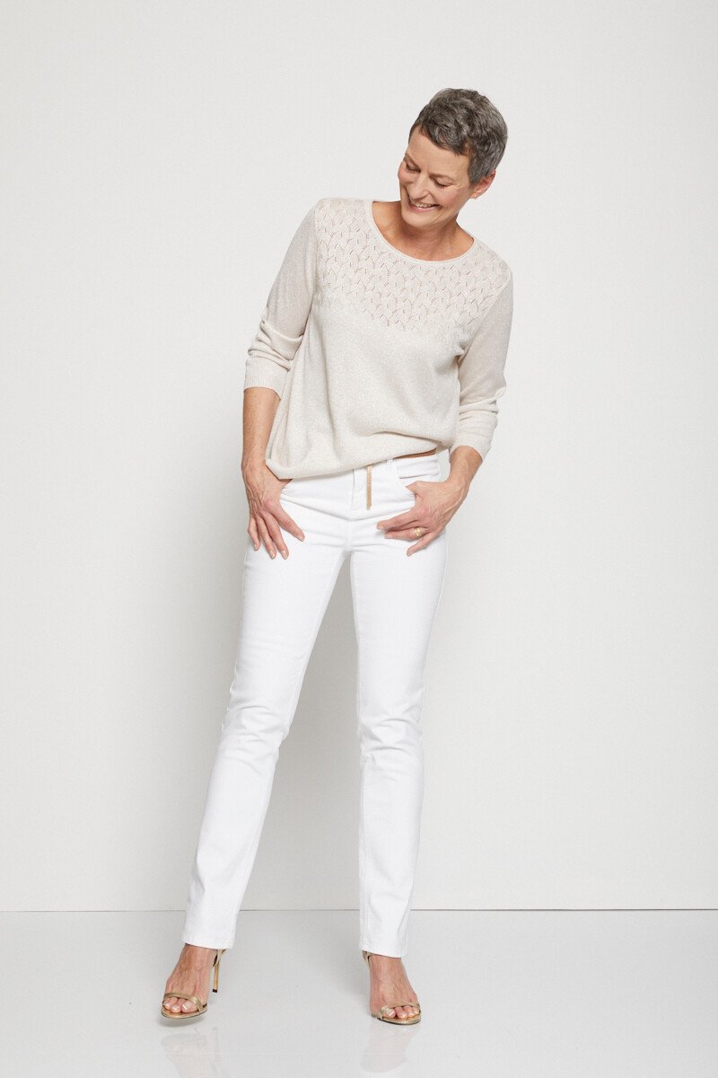 3/4_sleeve_sweater_with_a_shiny_knit_Pearly_beige_SF1_slim