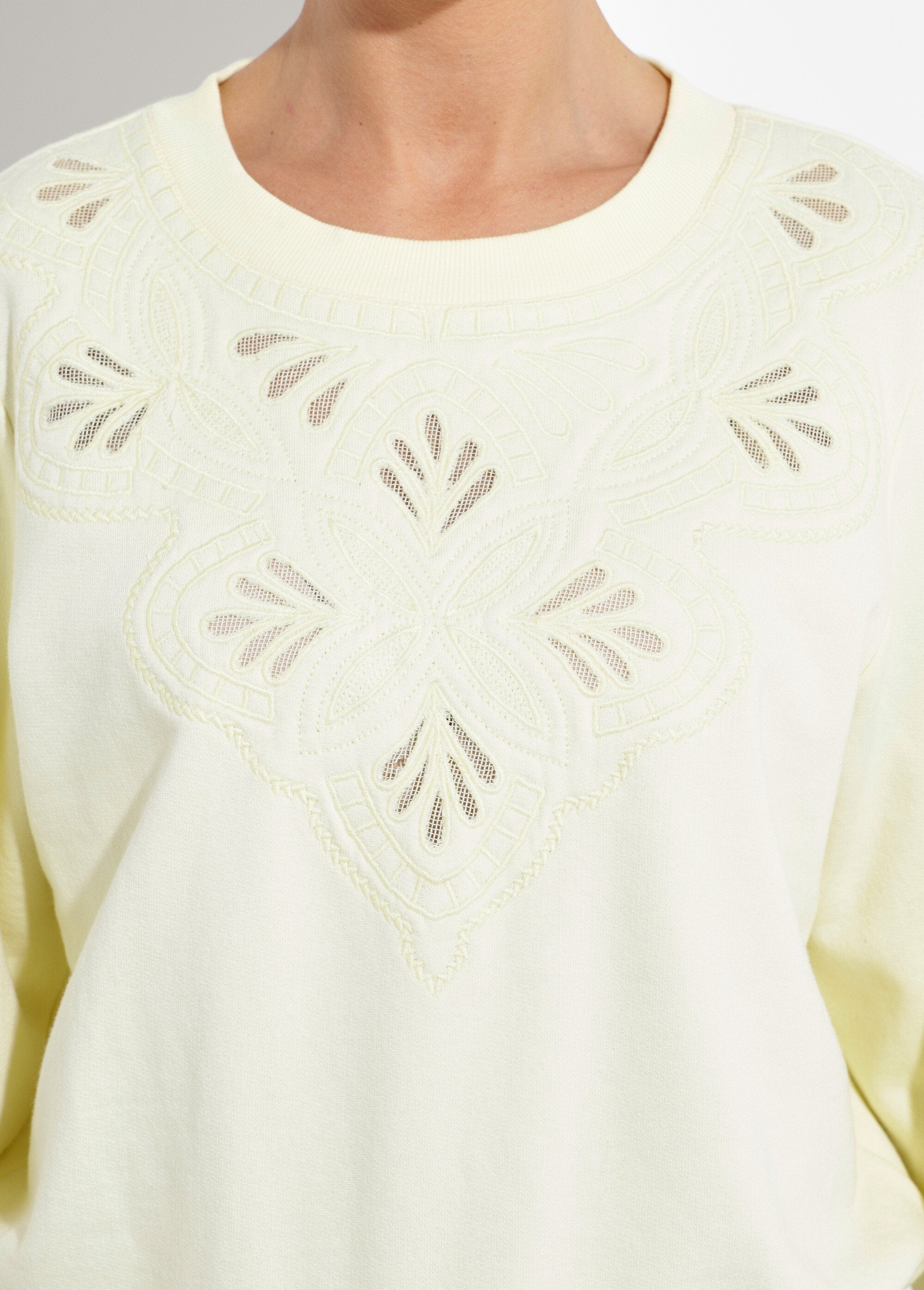 Embroidered_openwork_pure_cotton_fleece_sweatshirt_YELLOW_DE1_slim