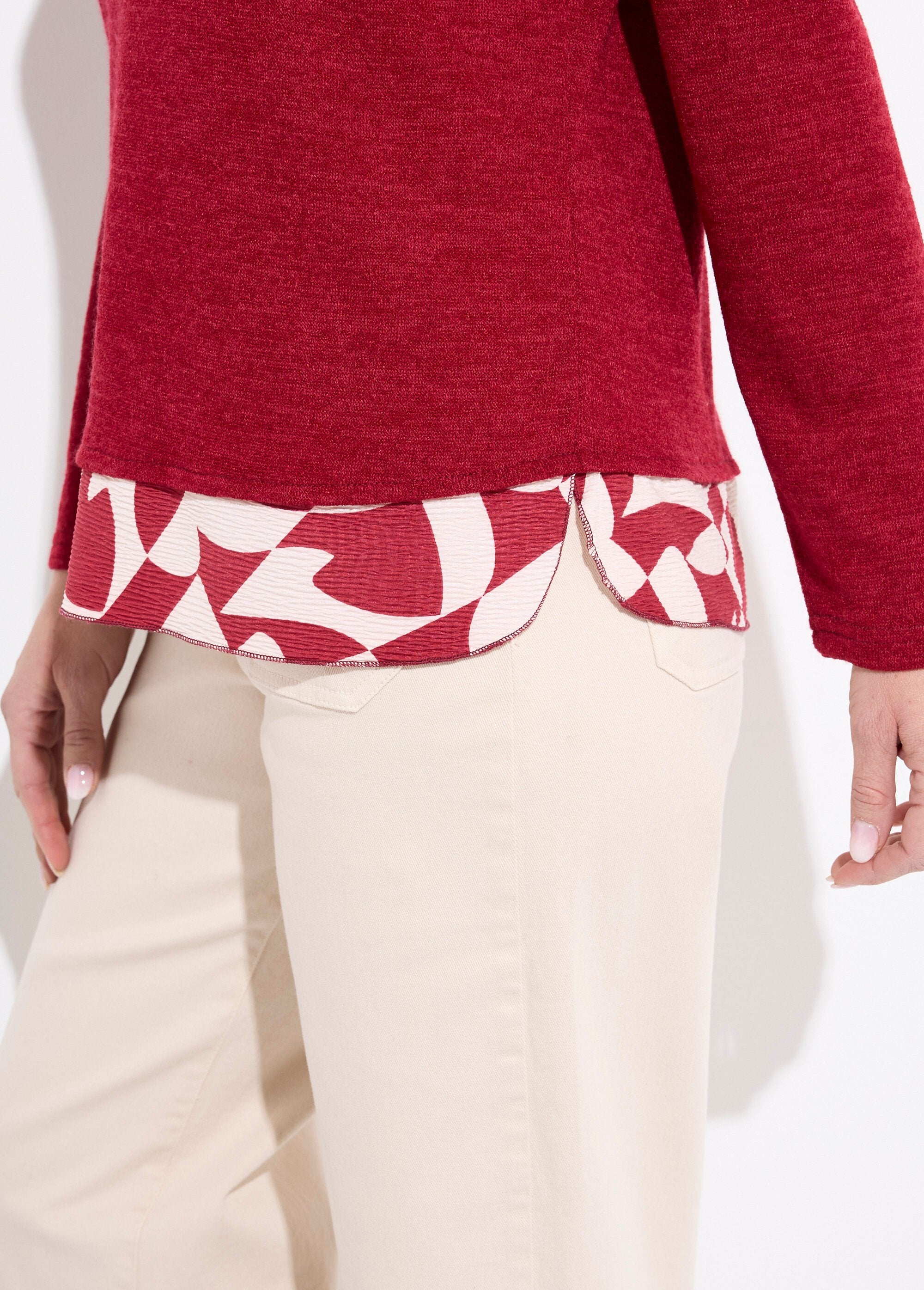 Warm_2-in-1_effect_long-sleeved_T-shirt_Bordeaux_DE1_slim