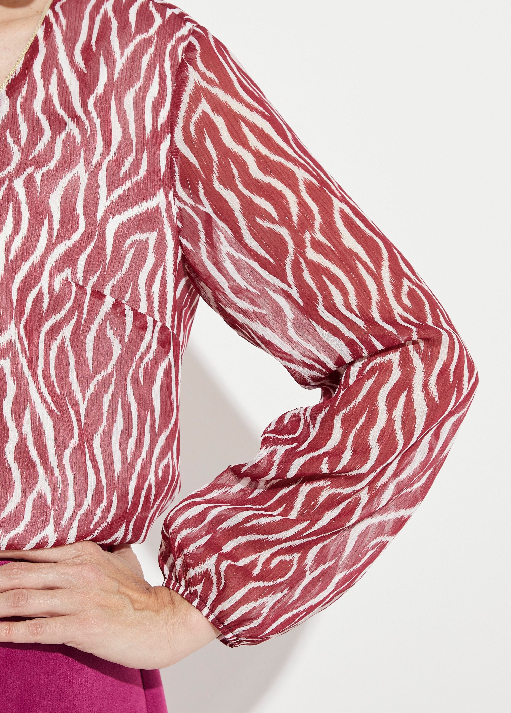 V-neck_tunic_with_printed_voile_lining_Burgundy_print_DE3_slim