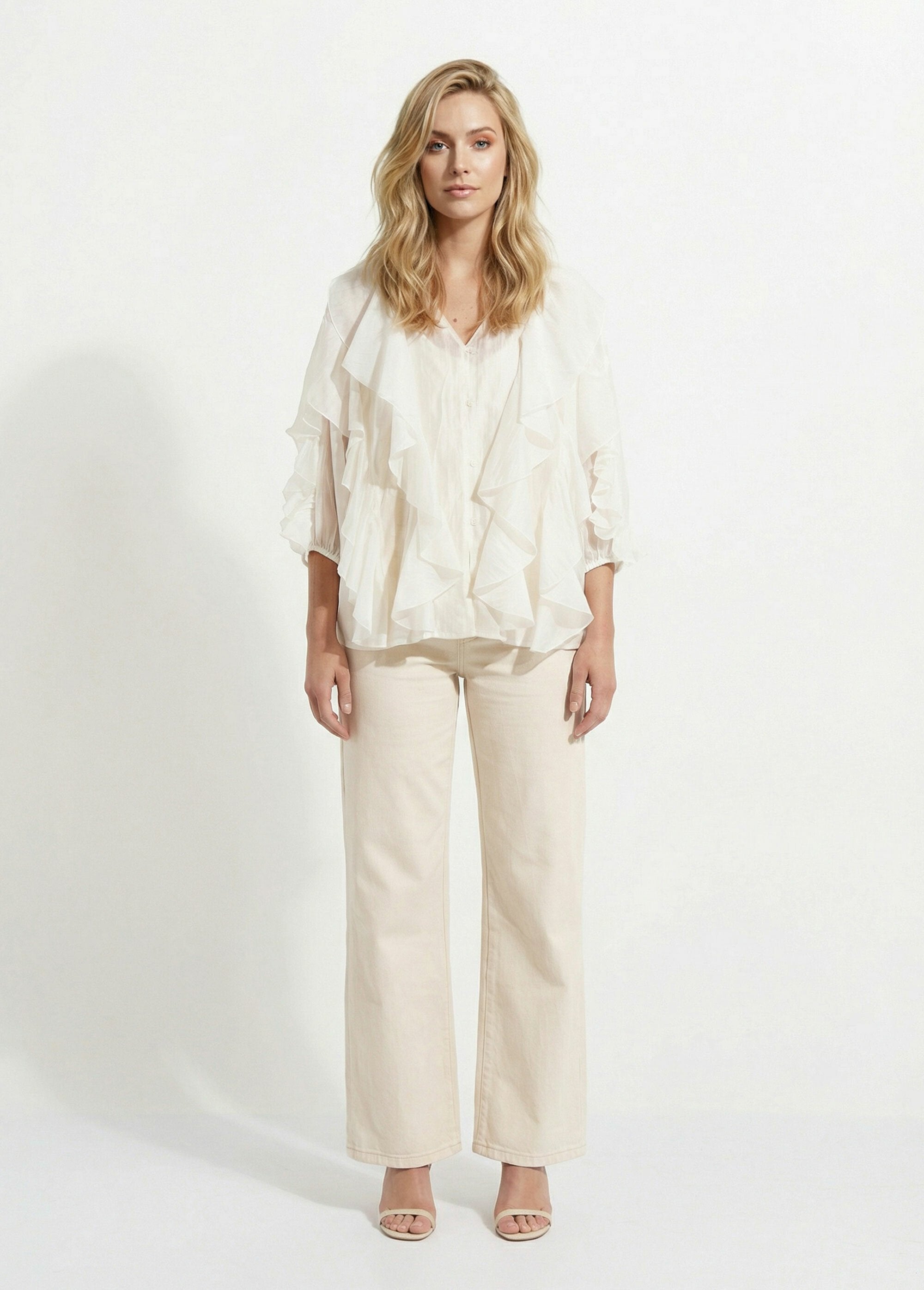 V-neck_button-front_blouse_with_ruffles_White_SF1_slim