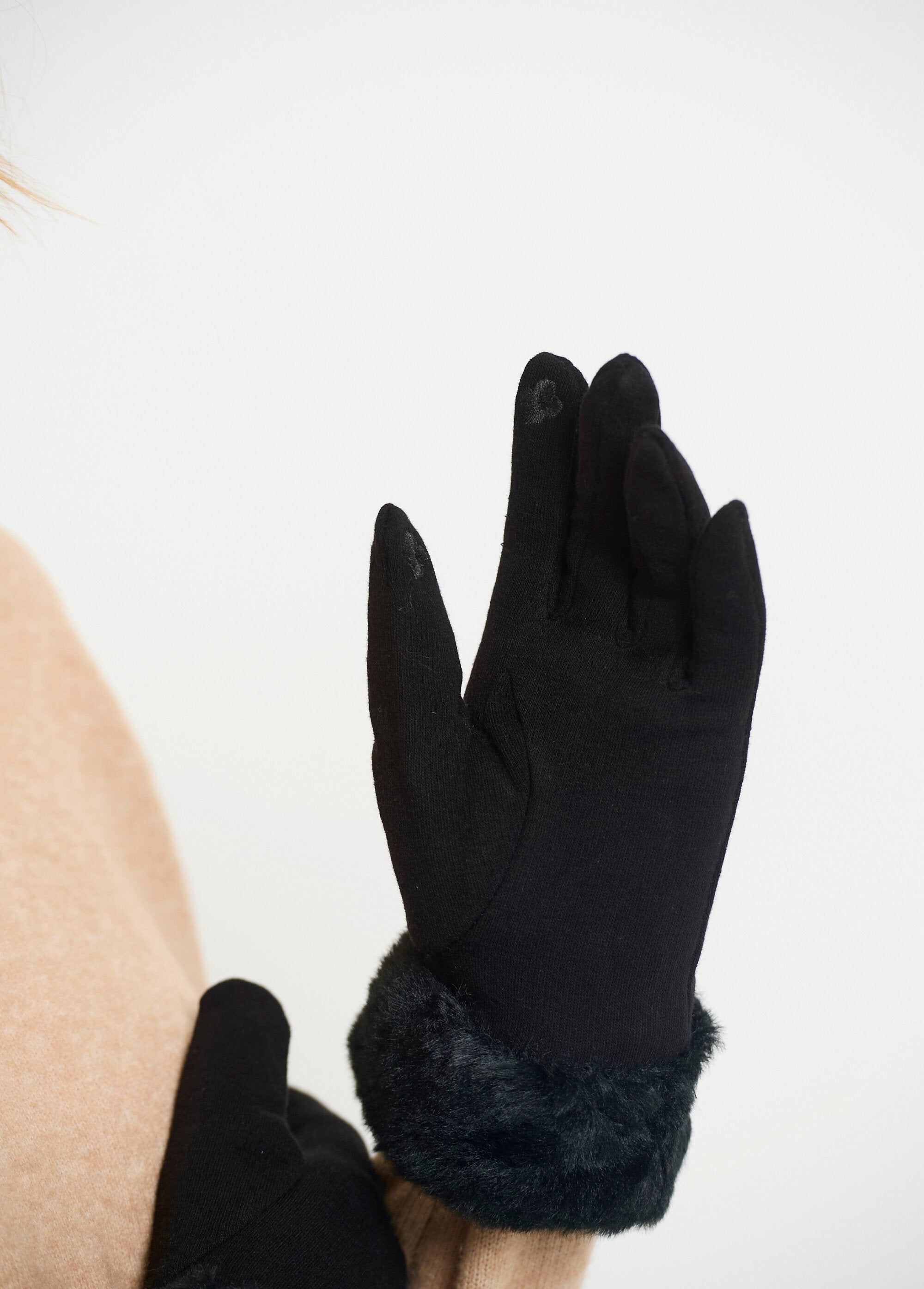 Faux_fur_trim_mesh_gloves_Black_DE3_slim