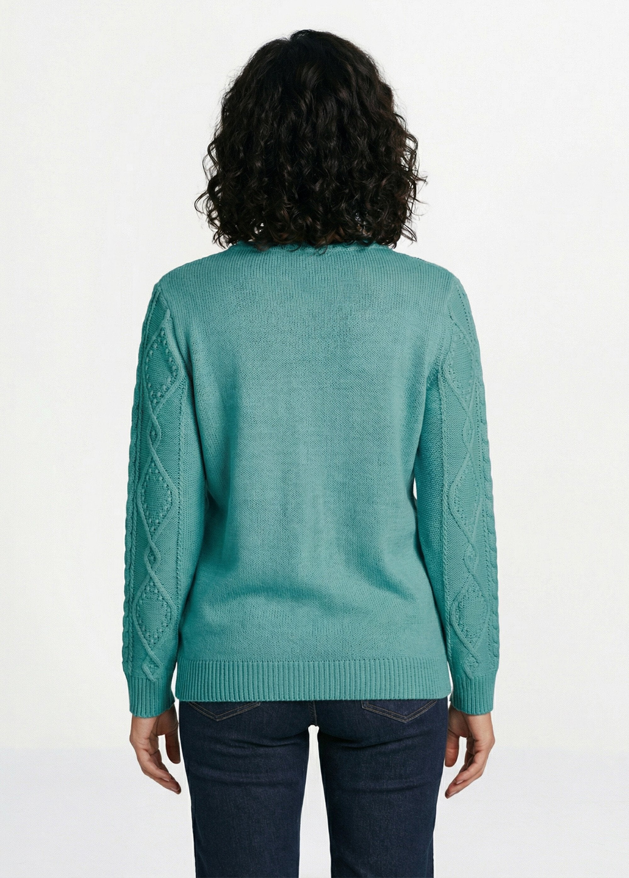 Warm_zipped_cardigan_with_cable_high_collar_Green_DO1_slim