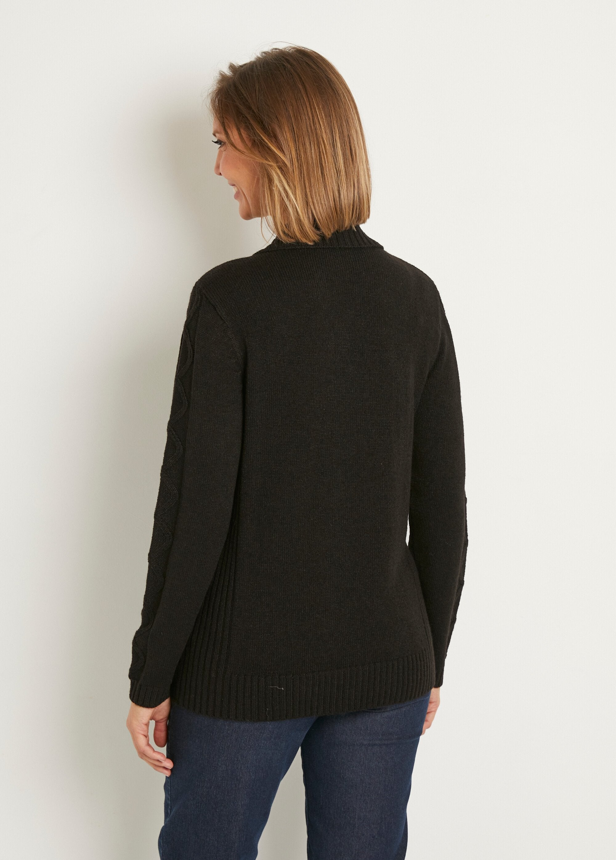 Thick_knit_mid-length_plain_zipped_cardigan_Black_DO1_slim