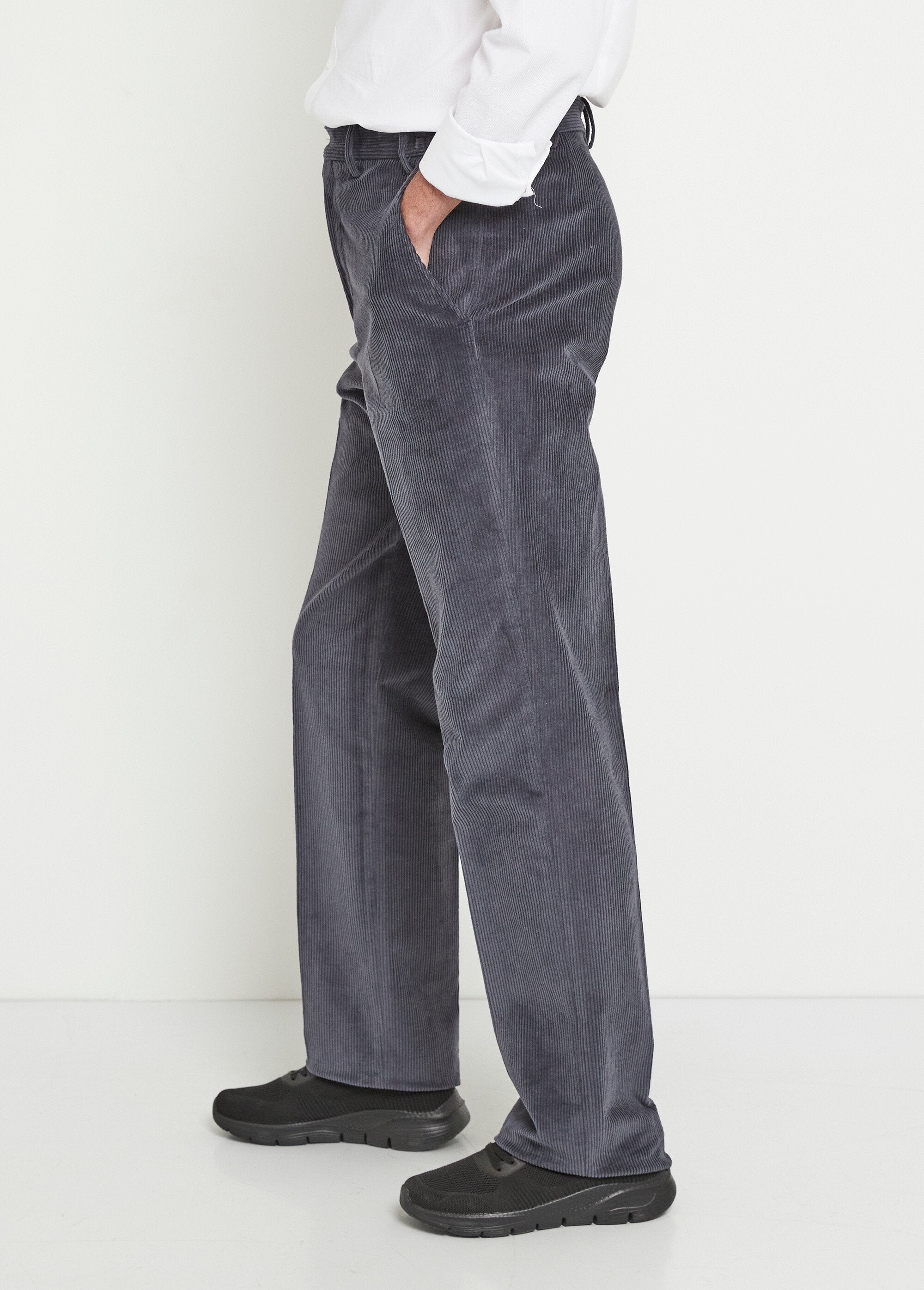 Pantalon_droit_ceinture_élastiquée_confort_Velours_marine_GA1_slim