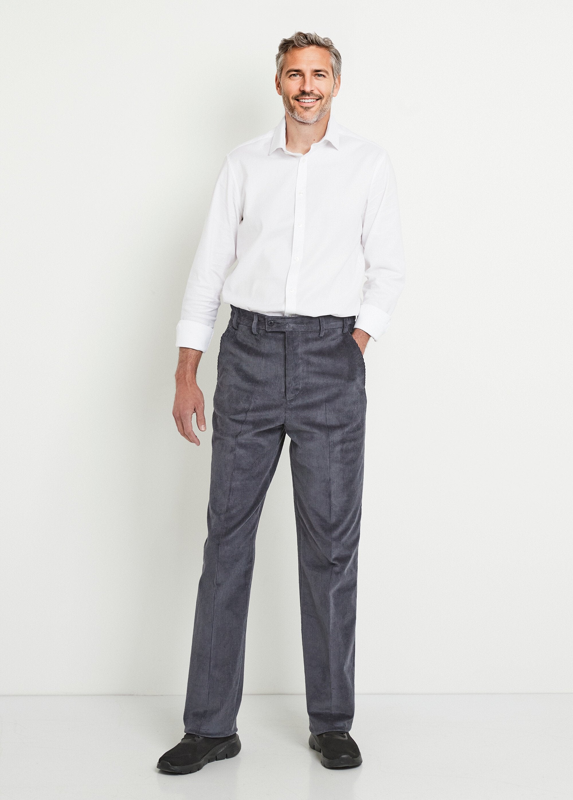 Pantalon_droit_ceinture_élastiquée_confort_Velours_marine_SF1_slim