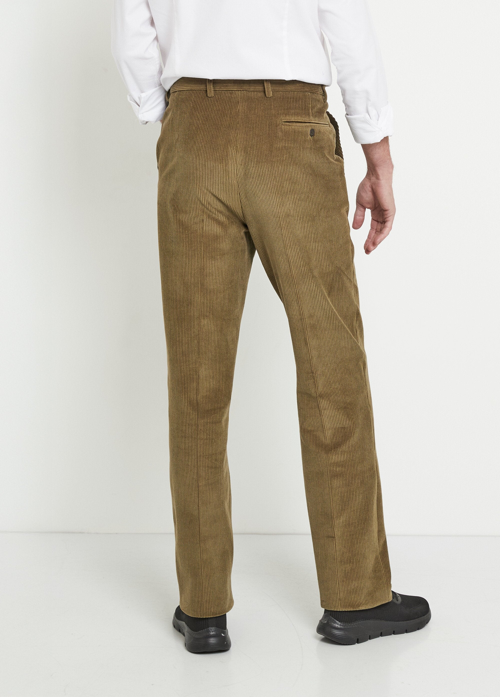 Pantalon_droit_ceinture_élastiquée_confort_Velours_bronze_DO1_slim