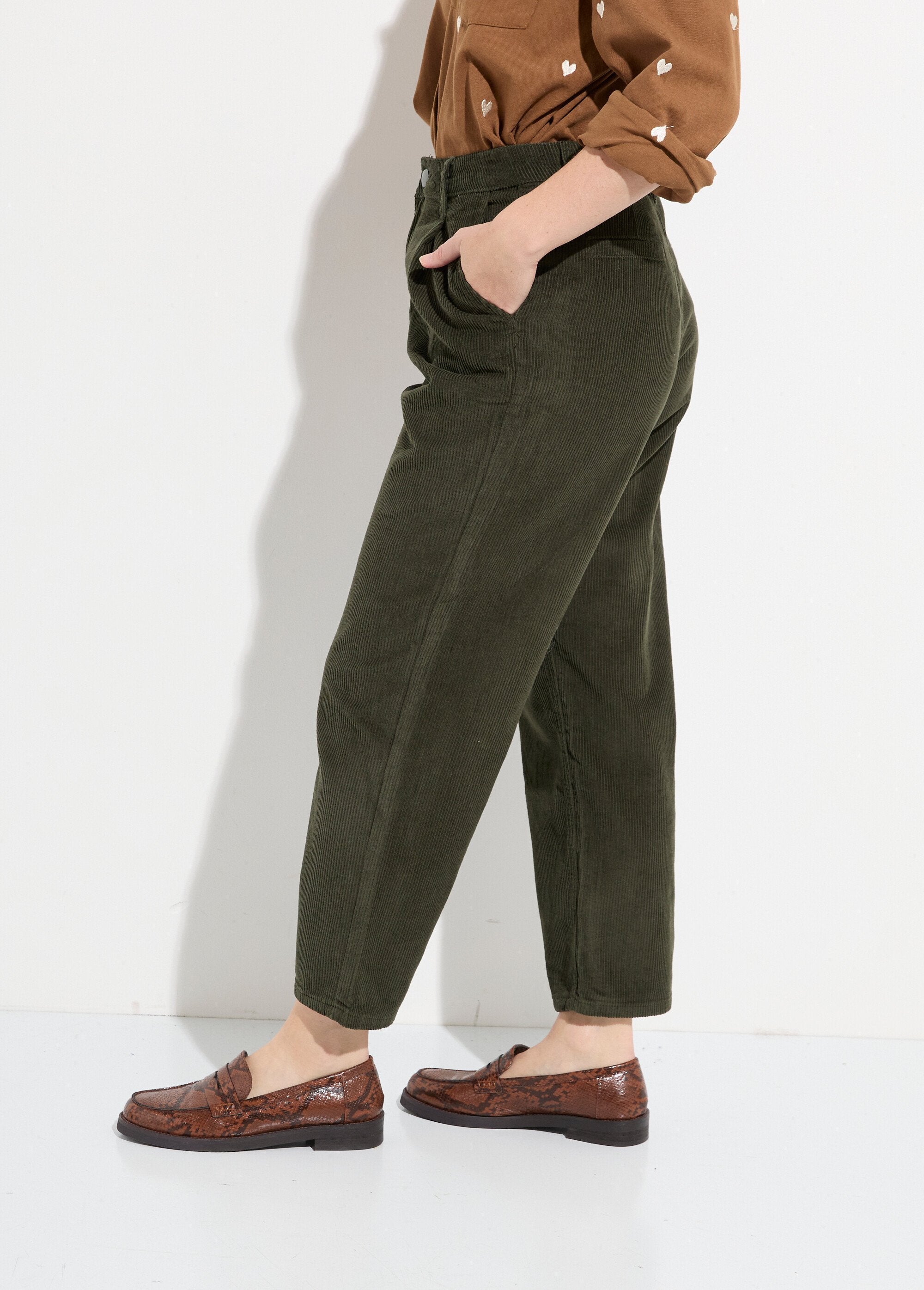 Wide-leg_corduroy_trousers,_petite_size_Khaki_GA1_slim