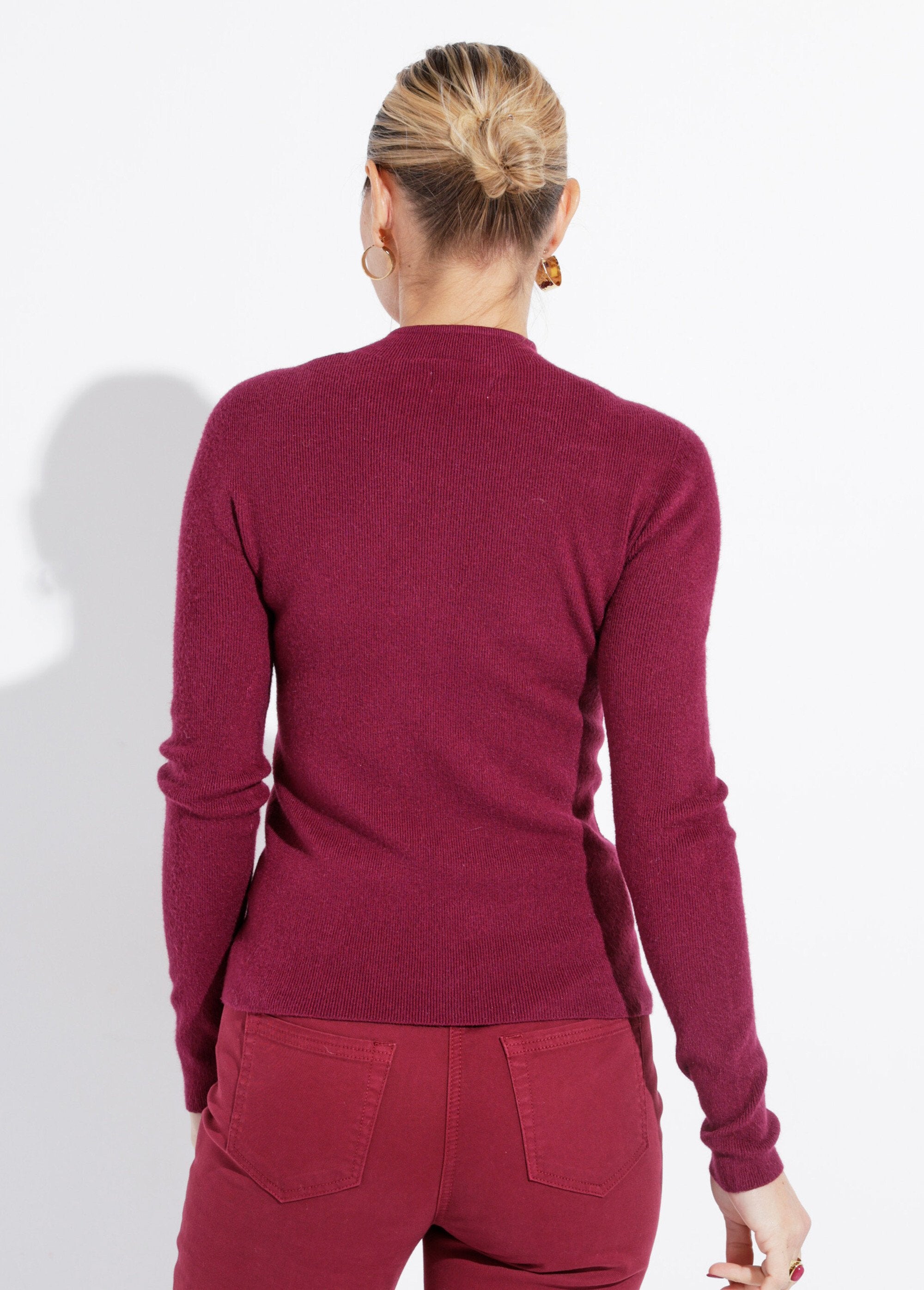 Pull_col_roulotté_forme_ajustée_Bordeaux_DO1_slim