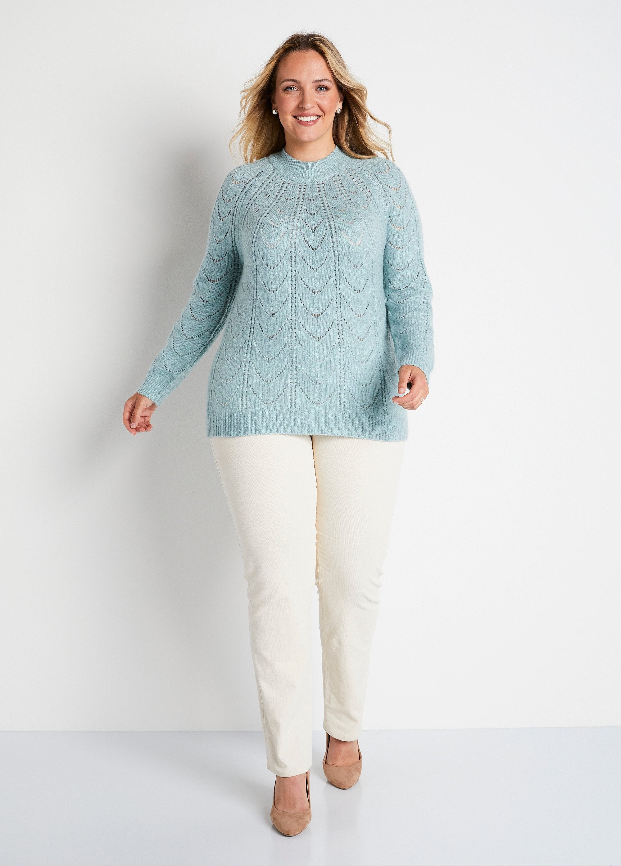 Round_neck_openwork_heathered_knit_sweater_Aqua_SF1_curvy