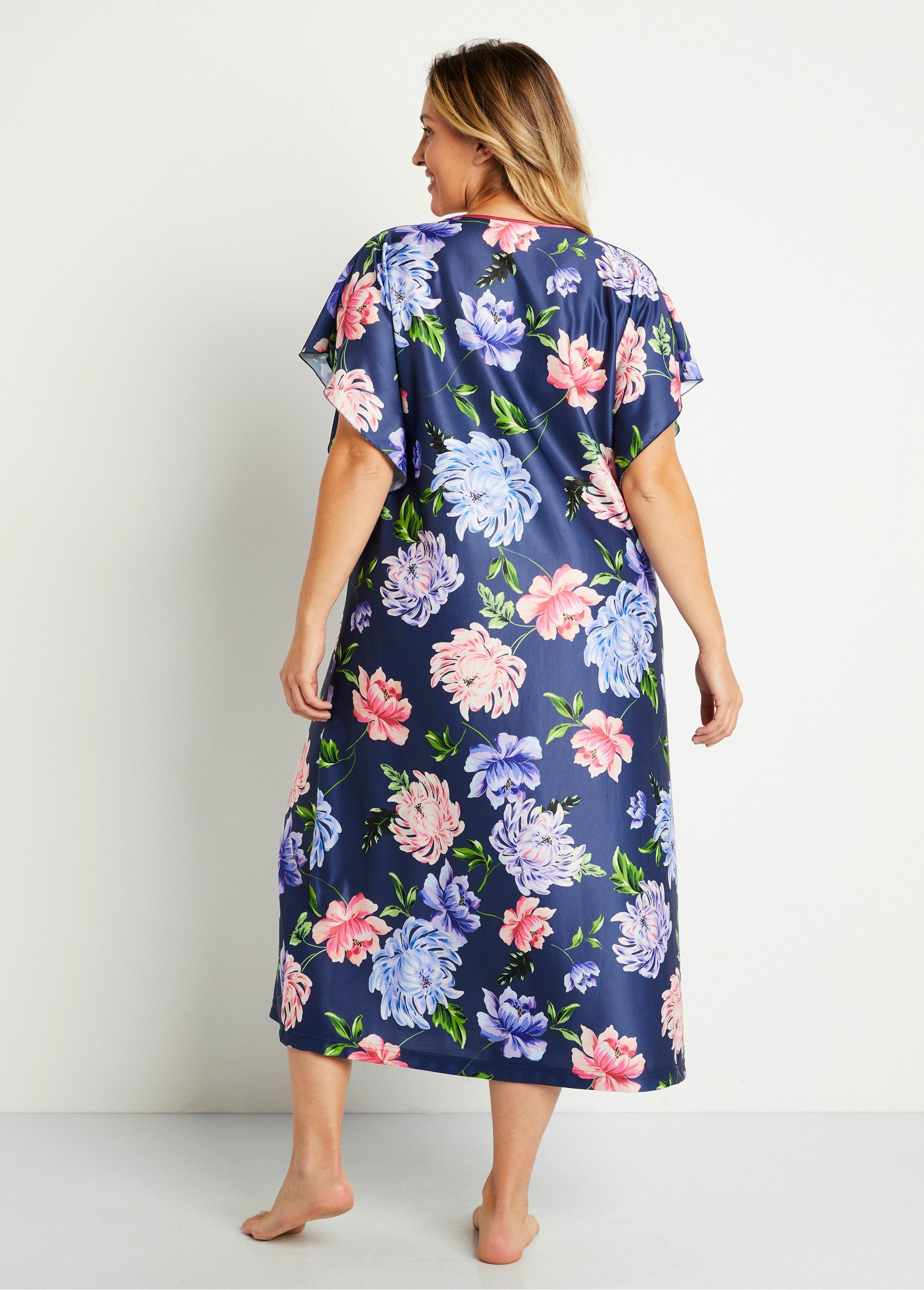 Anti-static_satin_mesh_hostess_dress_Navy_print_DO1_curvy