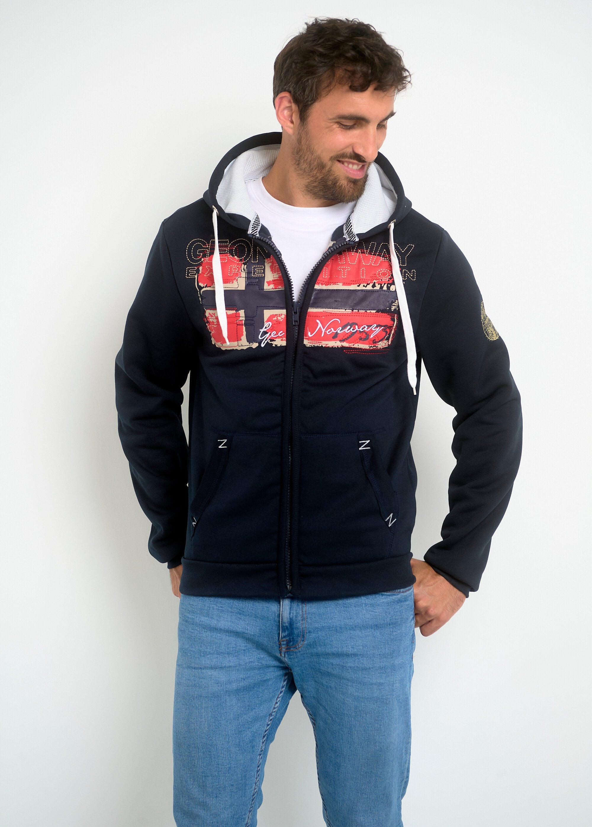 Kangaroo_pocket_zipped_hoodie_Navy_and_white_FA1_slim