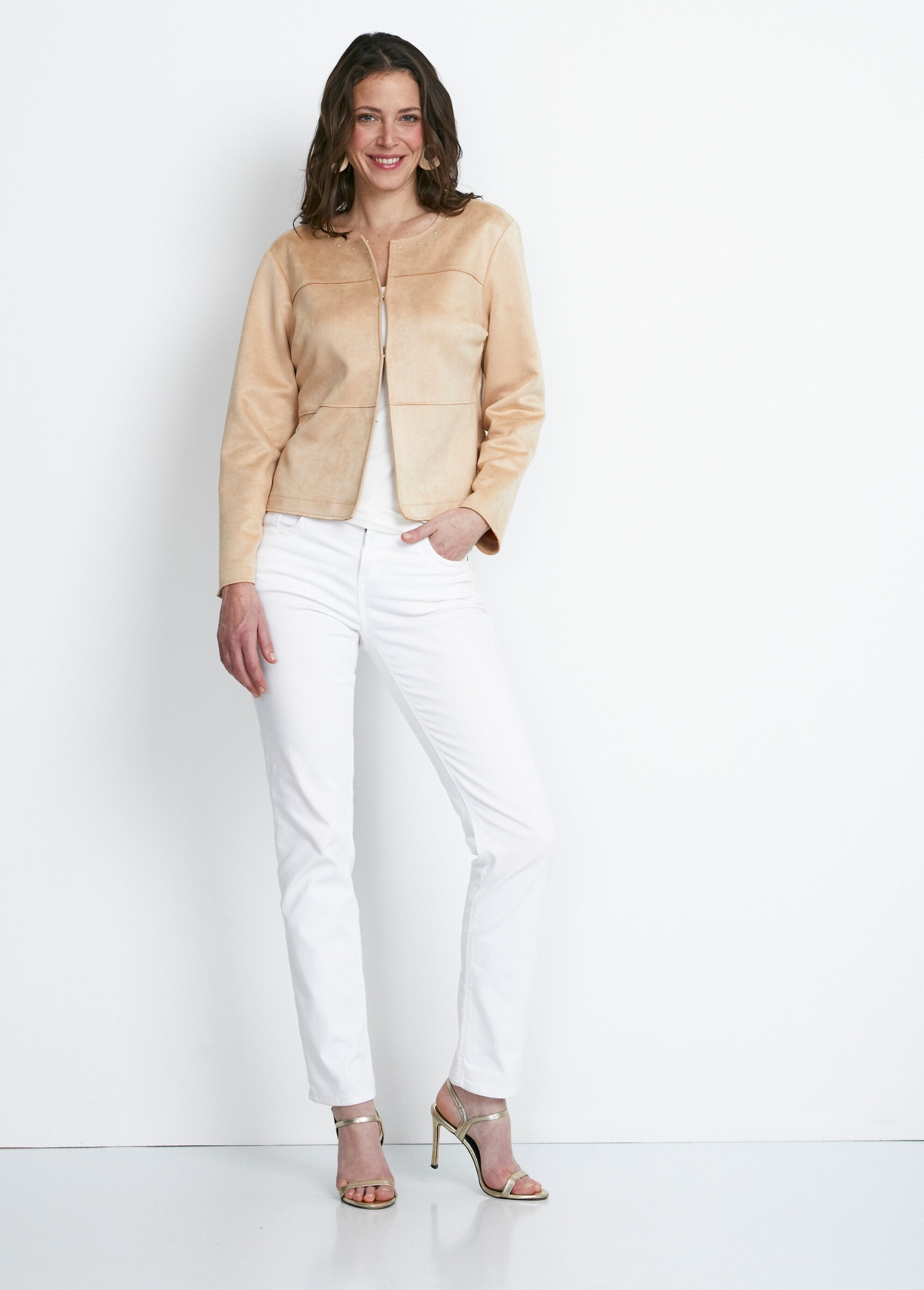 Collarless_suede_jacket_Sand_SF1_slim